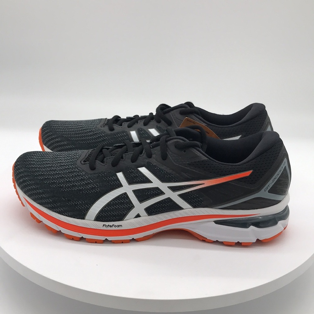 Asics mens Black Orange Running Shoes size 11 US - Picture 3 of 6